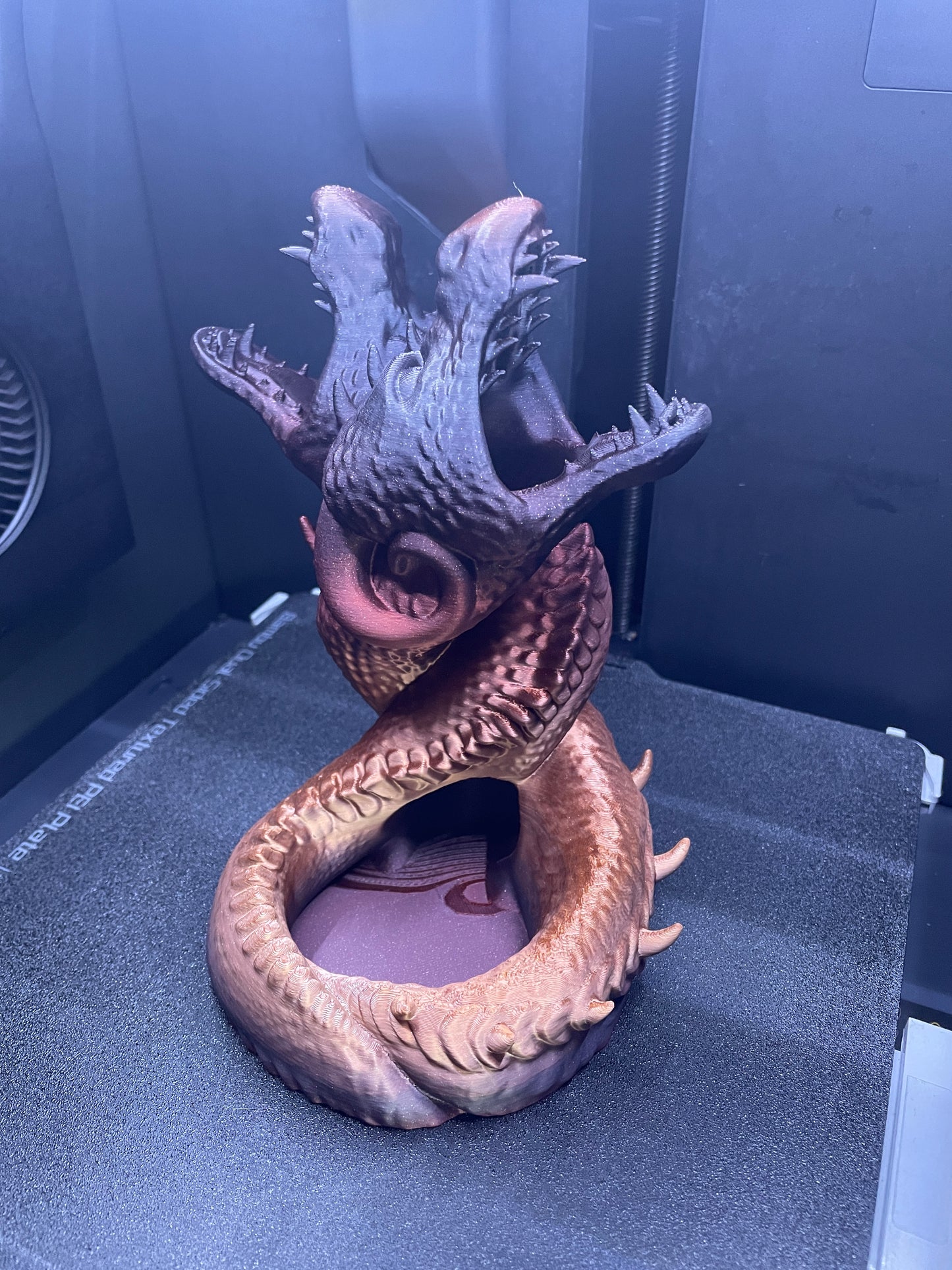 3D Printed Dueling Dragons Dice Tower.